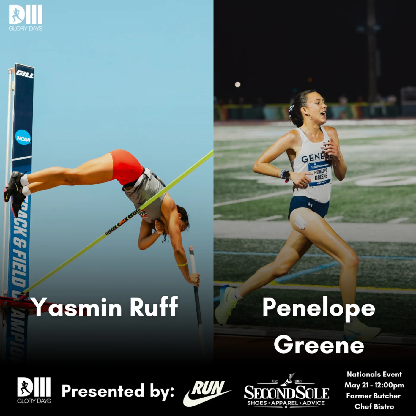 2025 D3 Outdoor Nationals: Yasmin Ruff and Penelope Greene