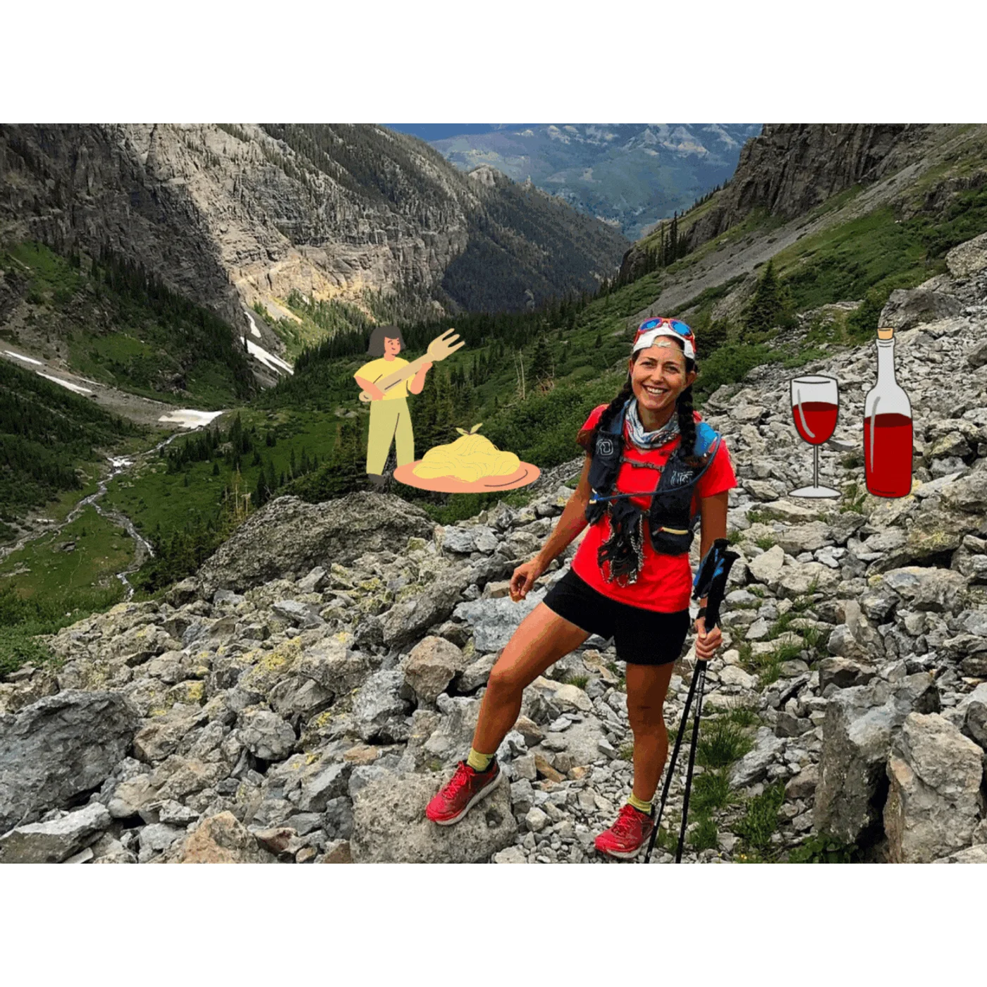 Ep. 16 Why not stop and have pasta and wine at mile 16? With Sarah Lavender Smith