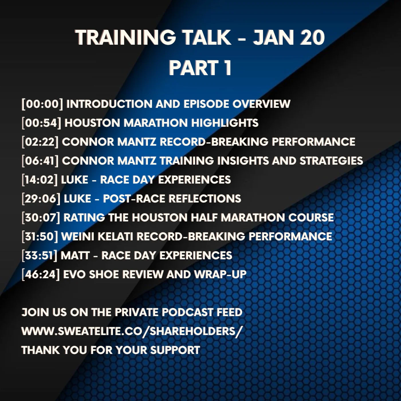 Houston Half Marathon & Marathon Breakdown | Training Talk Jan 20