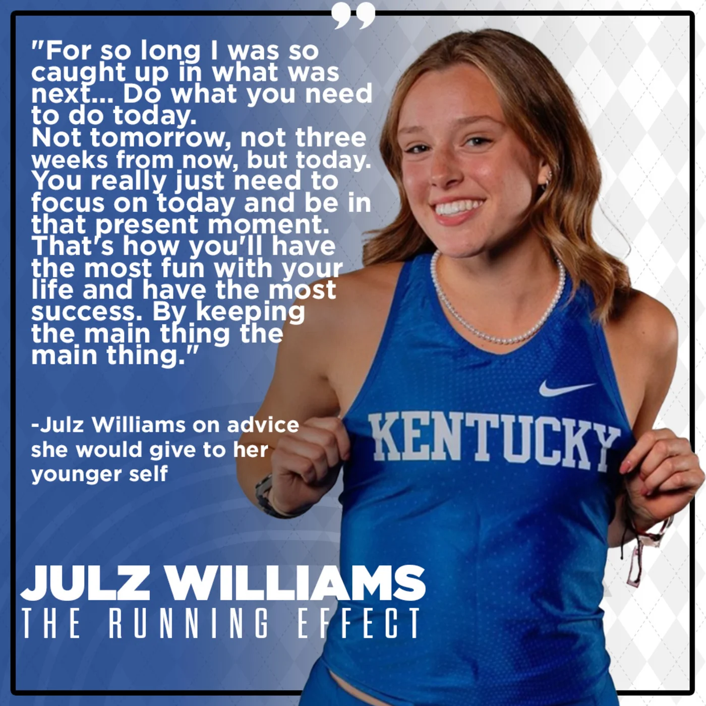University of Kentucky Distance Runner Julz Williams Shares Her Story, Starting A Youtube Channel, Running At UK, & More!