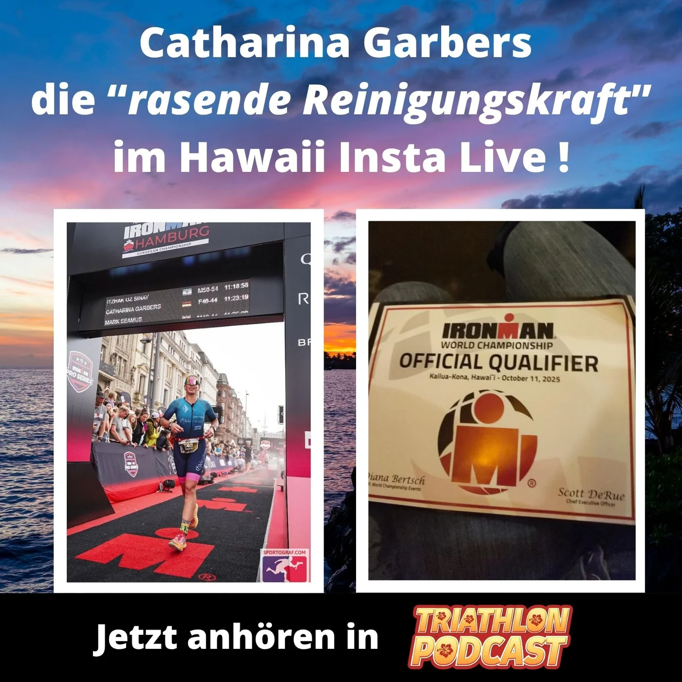 Hawaii Insta Live mit Agegrouperin Catharina Garbers und ihrem Trainer Steffen Wetzel