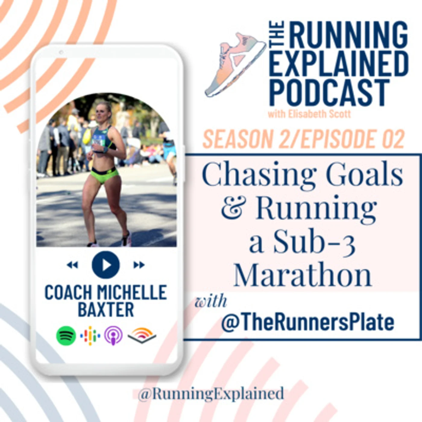 s2/e02 Chasing Big Goals & Running A Sub-3 Marathon with Coach Michelle Baxter (@therunnersplate)