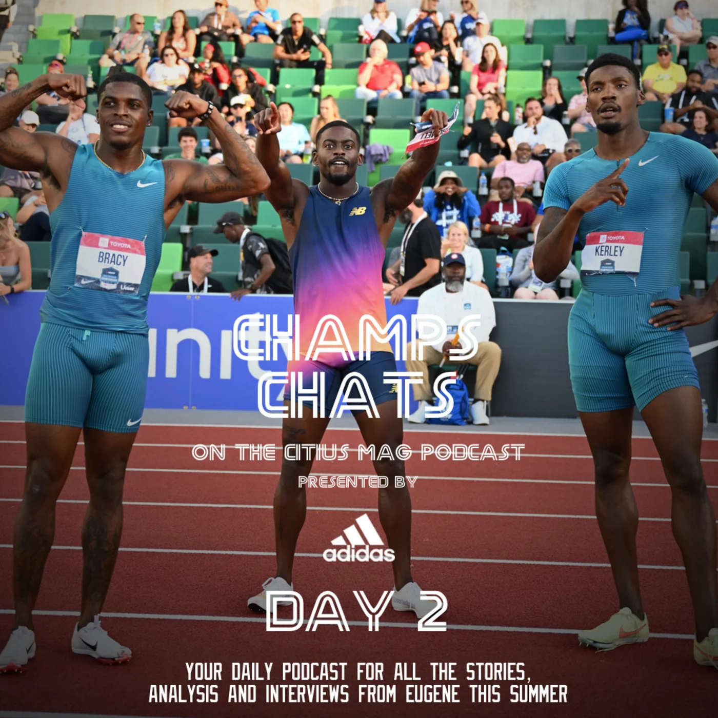 CHAMPS CHATS DAY 2: FRED KERLEY DROPS WORLD'S FASTEST 100M OF 2022, MELISSA JEFFERSON GOES FROM 8TH AT NCAAS TO CHAMP, 800M PREDICTIONS + ATHING MU'S SKINCARE ROUTINE