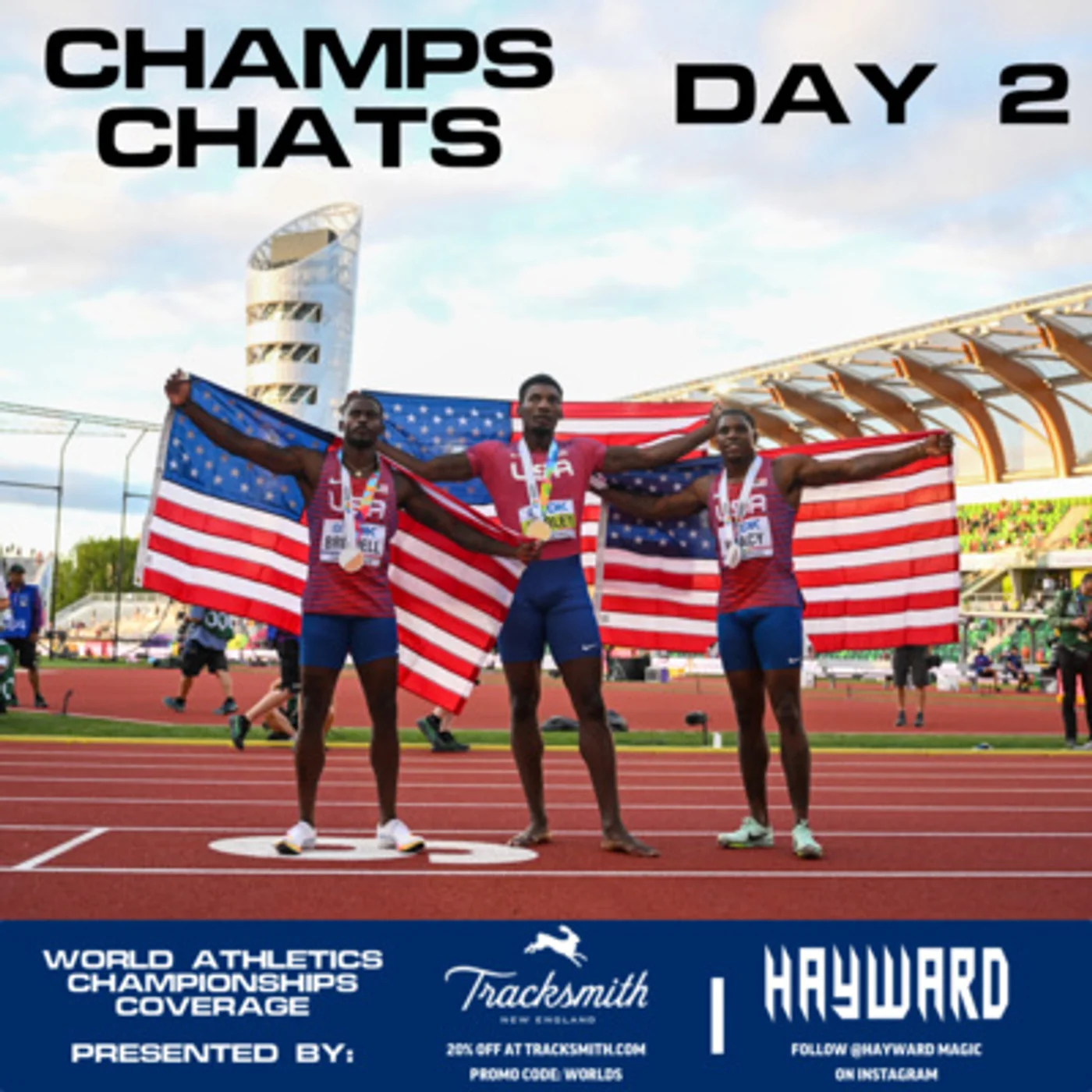WORLD CHAMPS CHATS DAY 2: USA SWEEPS MEN'S 100M, FRED KERLEY IS THE WORLD'S FASTEST MAN
